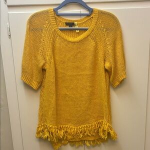 J. Crew Boho Tassel Mustard Knit Sweater